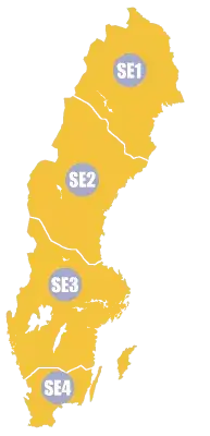 Elområden i Sverige karta